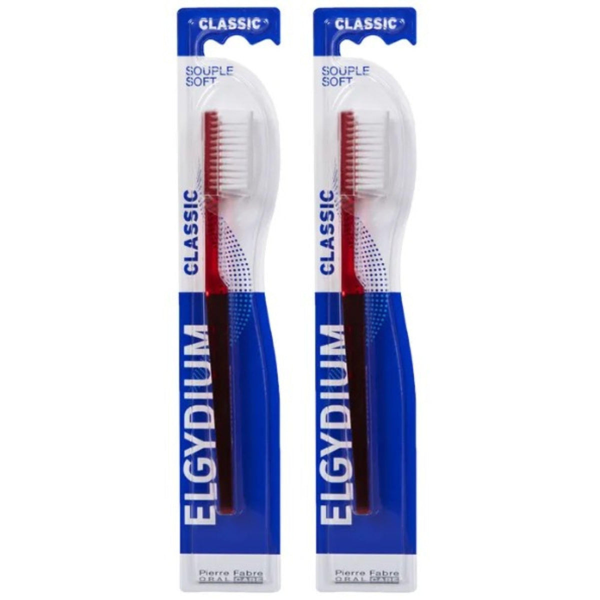 Elgydium Classic Toothbrush, Soft, Pack of 2, Fay-Be Home