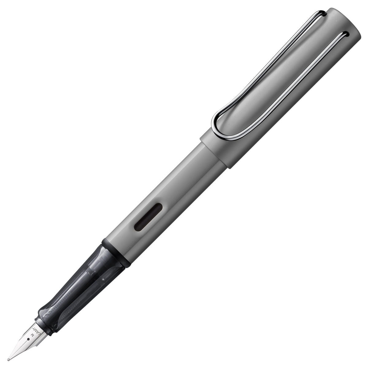 LAMY AL-star graphite - Fountain Pen with ergonomic grip & polished steel nib in size M - lightweight aluminum body - including LAMY T 10 blue cartridge - Right-Handed