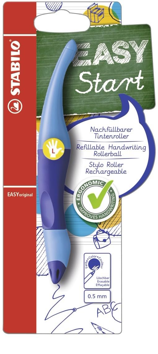 Stabilo EASYoriganl Rollerball Pen (Left-Handed), 0.5 mm - Dark Blue/Light Blue