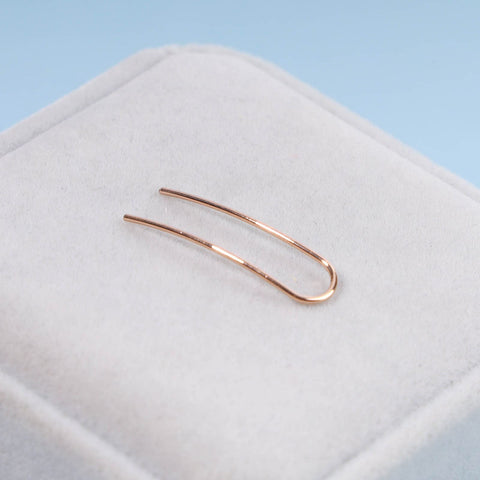 Yheakne Bar Ear Climber Earrings Gold Stick Crawler Earrings Minimal Climbing Earrings Geometric Bar Ear Sweep Earrings Jewelry for Women and Girls Gifts (Gold)