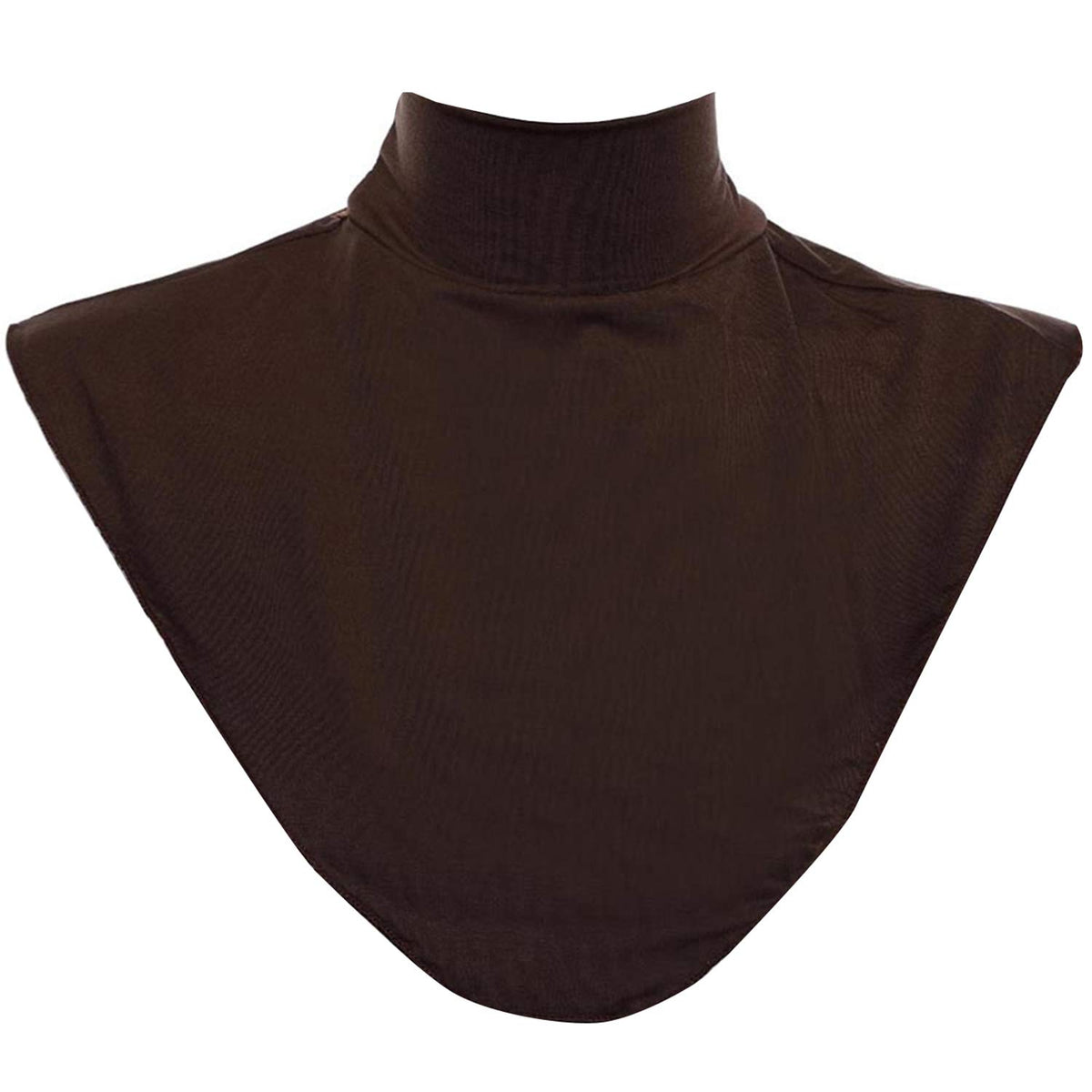 GladThink Women's Muslim Modal Fake Collar Hijab Extensions Neck Cover COFFEE