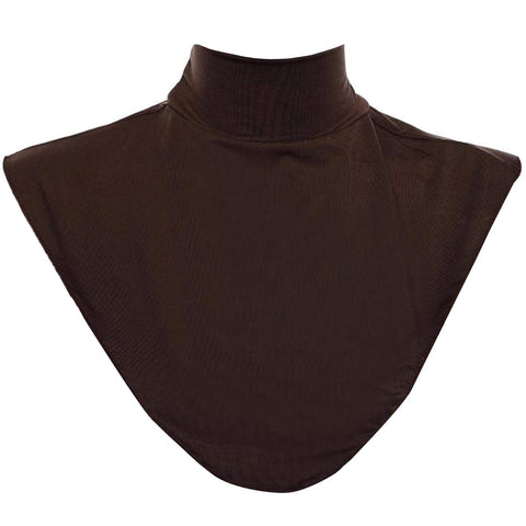 GladThink Women's Muslim Modal Fake Collar Hijab Extensions Neck Cover COFFEE