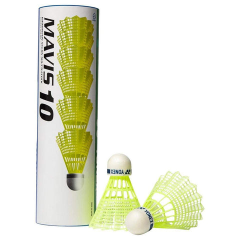 YONEX Mavis 10 Badminton Shuttlecocks, Yellow, Medium