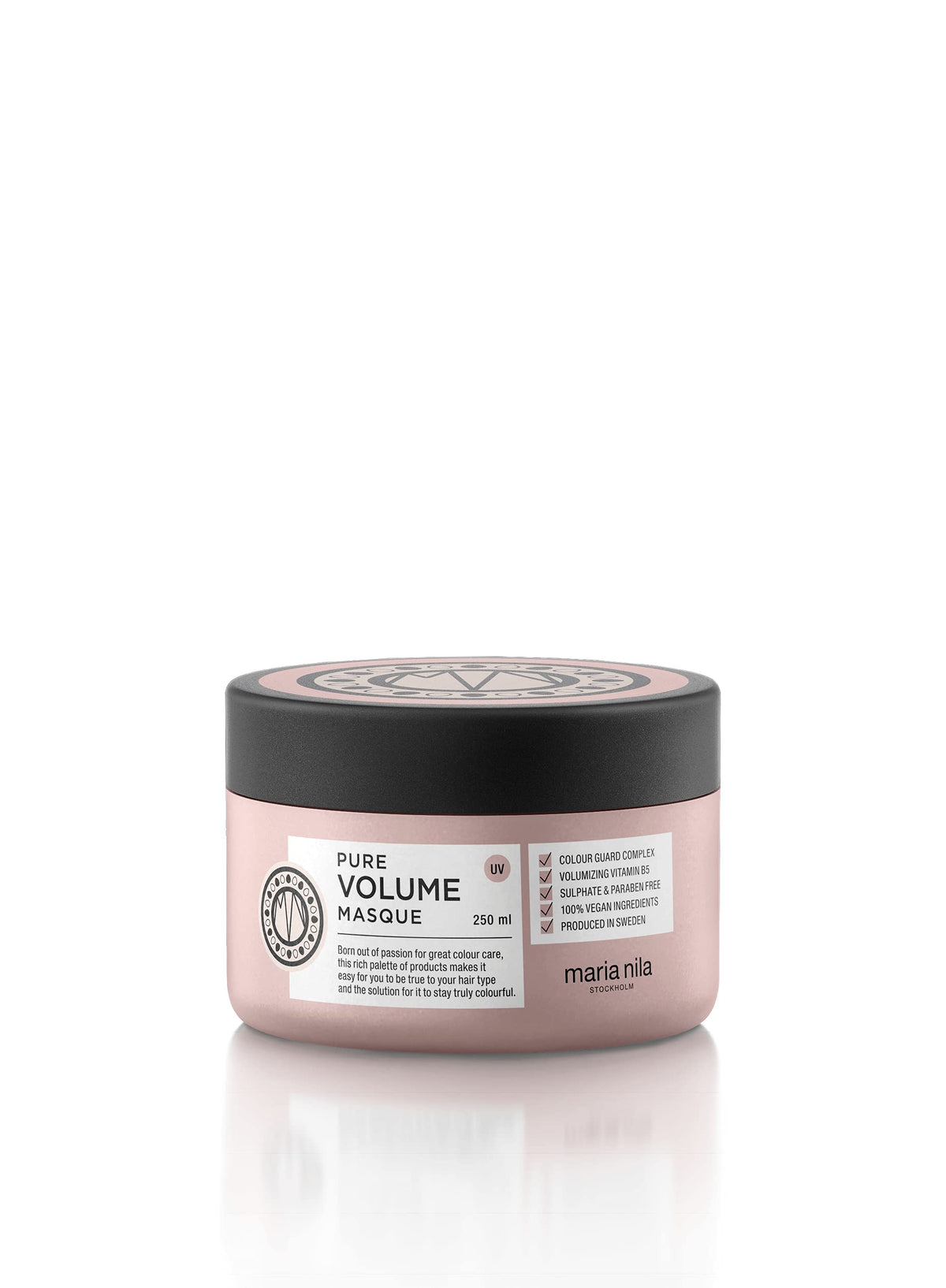 Maria Nila Pure Volume, Hair Mask 8.5 Fl Oz, Vitamin B5 Gives Volume to Thin & Fine Hair, 100% Vegan & Sulfate/Paraben free