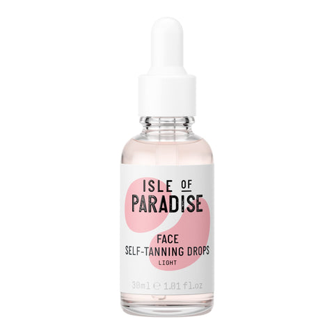 Isle of Paradise Self Tanning Face Drops Light (30 ml) Add Self Tanning Drops to Skin Care Natural Ingredients & Vegan