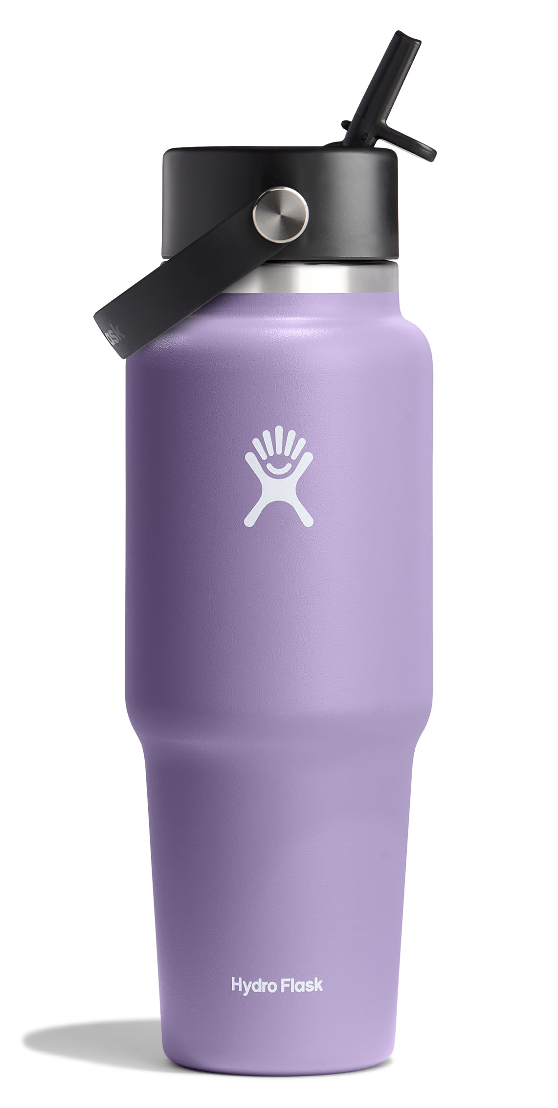 Hydro Flask - Wide Flex Straw Travel Bottle 946 ml (32 OZ) - Insulated Stainless Steel Water Bottle with TempShield Vacuum Insulation and Leakproof Flex Straw Cap - Fits Most Cupholders - Moonshadow