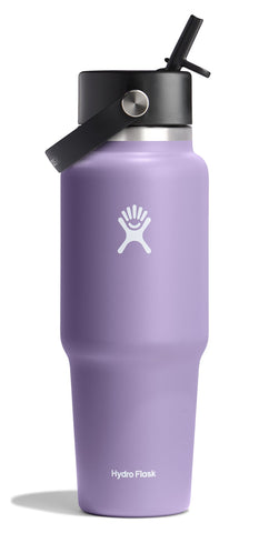 Hydro Flask - Wide Flex Straw Travel Bottle 946 ml (32 OZ) - Insulated Stainless Steel Water Bottle with TempShield Vacuum Insulation and Leakproof Flex Straw Cap - Fits Most Cupholders - Moonshadow