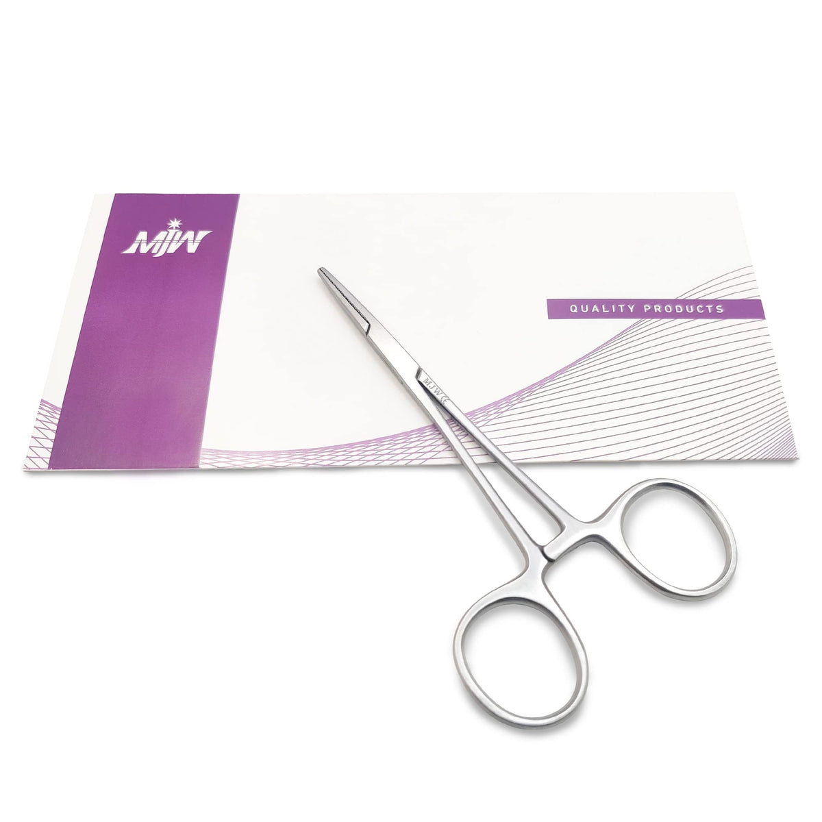 MJW Fishing Hemostat Locking Forceps 5" Stainless Steel Unhooking Pliers Dog Cat Pet Scissors Ear Hair Straight