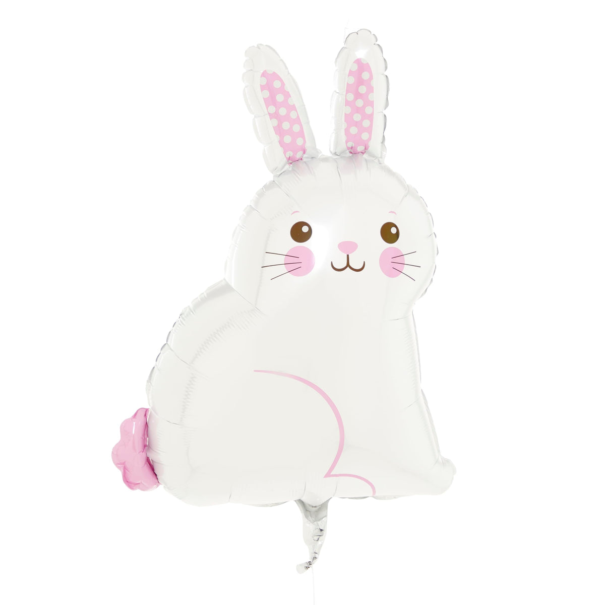 amscan 4052901 Amscan - Satin White Easter Bunny Junior Shape Foil Balloon - 22"
