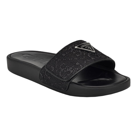 GUESS Women's CALLENA Sandal, Black 001, 6
