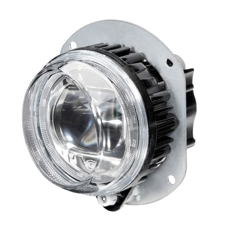 HELLA 1N0 011 988-061 LED-Front Fog Light - 90mm Performance L4060 - 24/12V - round - Fitting - Clear diffusing lens - Lens Colour: Crystal clear - Plug: FEP - right