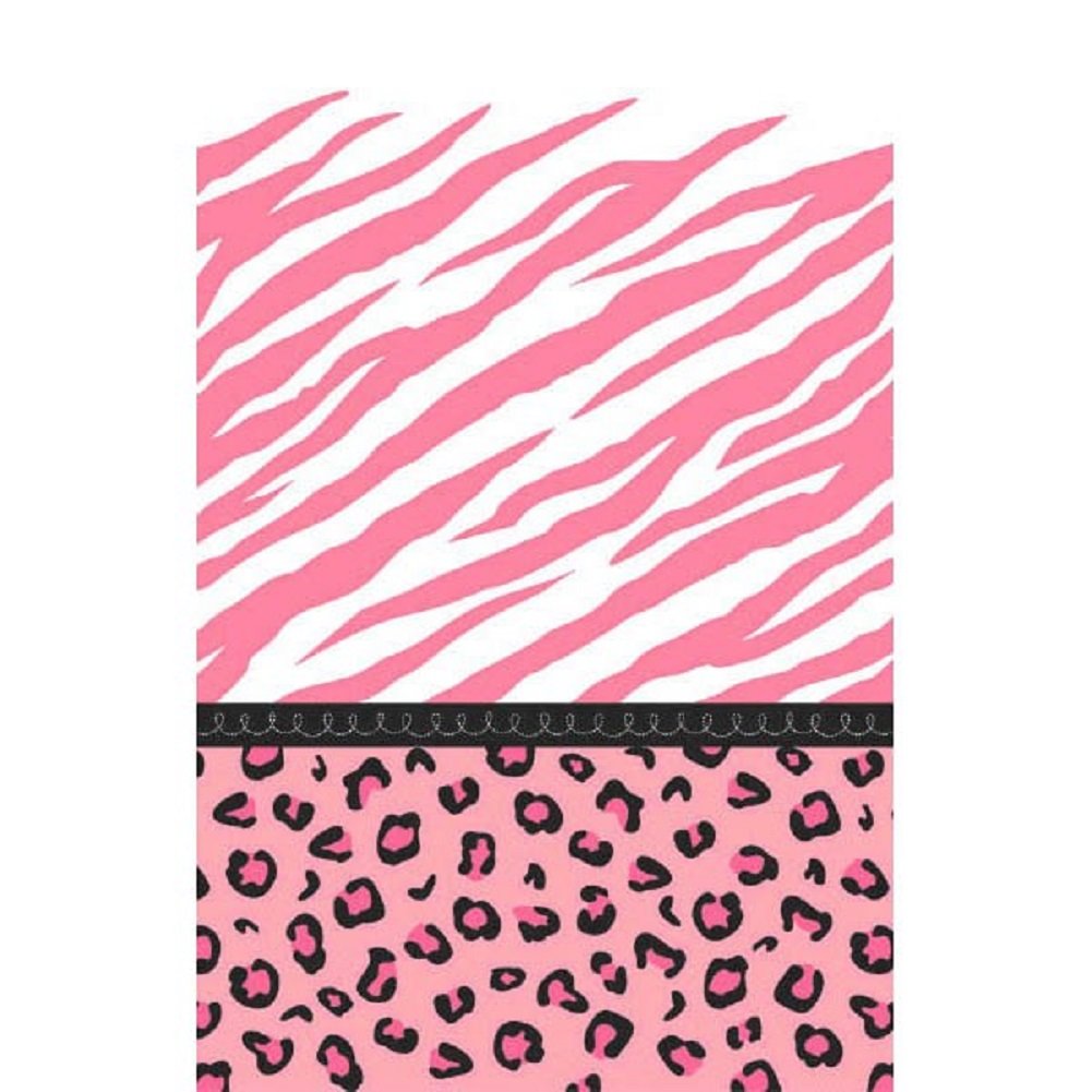 amscan Sweet Safari Girl-Paper Table Cover, 54" x 102"