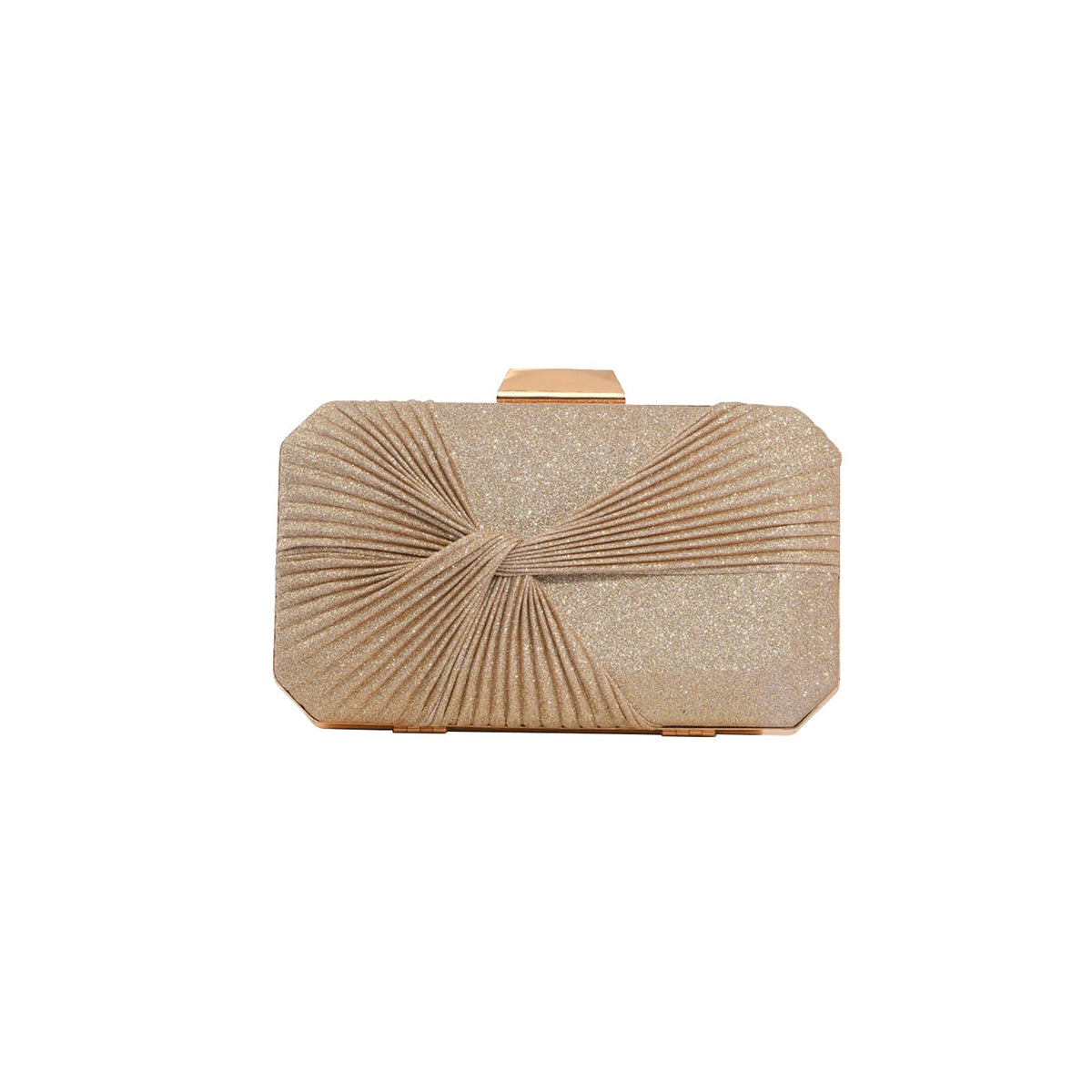 CORIOS Pleated Evening Bag Sparkly Sequin Clutch Bag for Women Sparkly Handbag Bridal Wedding Purse Elegant Crossbody Bag Glitter Wedding Banquet Cocktail Prom Party Shoulder Bag Gold