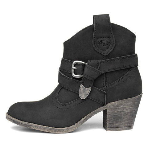 Rocket Dog Women's Ankle Cowboy Boots, Black, 9