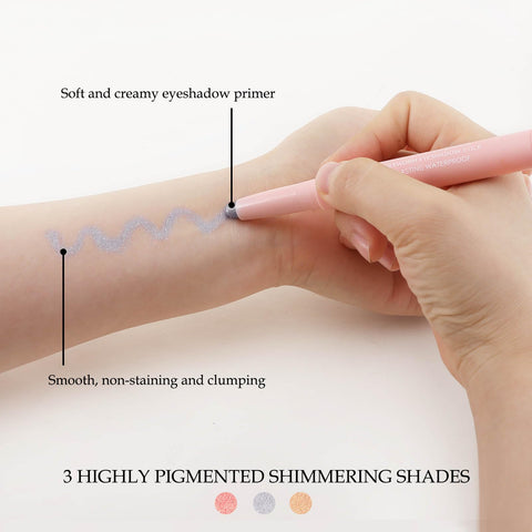 Boobeen Glitter Eye Shadow Stick, Waterproof Eyeshadow Crayon Pencil Eye Brightener, Long Lasting Cream Eye Highlighter Makeup