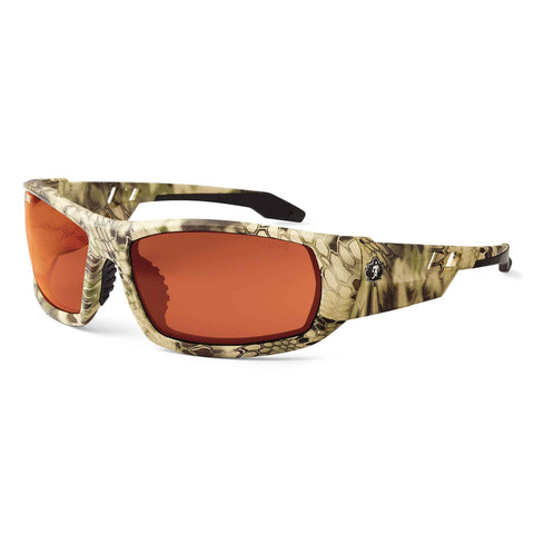 Skullerz Odin Polarized Safety Sunglasses - Kryptek Highlander Frame, Copper Lens