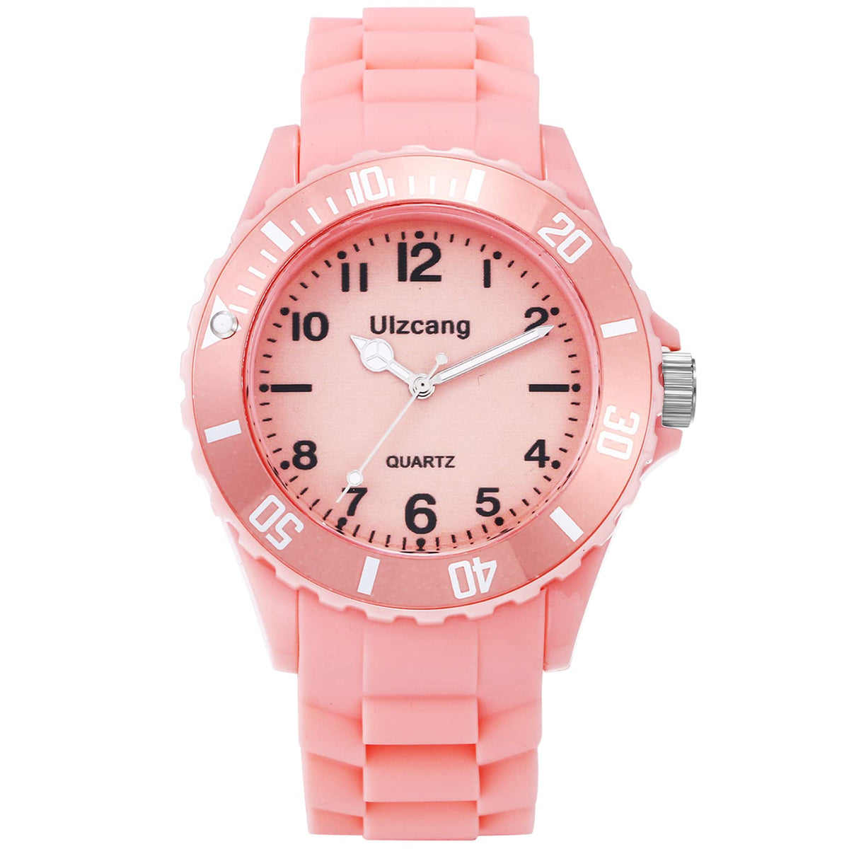 JewelryWe Children's Watch Boys Girls Fashion Analogue Quartz Watch with Soft Silicone Strap, 1 pink, Strap.