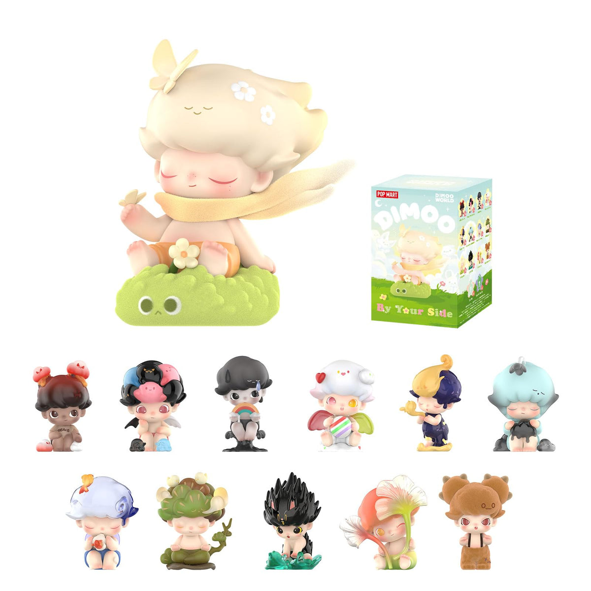 POP MART DIMOO by Your Side Series Figures, DIMOO Blind Box Figures, Random Design Action Figures Collectible Toys Home Decorations, Holiday Birthday Gifts, Single Box