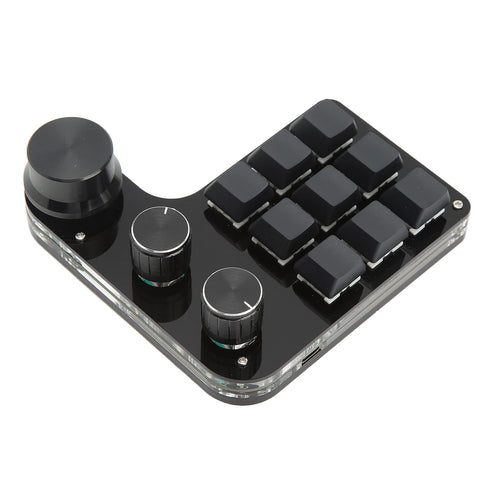 Gaming Keypad, Blue Switch 3 Knobs Mini Gaming Keypad for Media