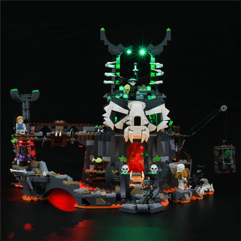 GEAMENT LED Light Kit Compatible with LEGO Skull Sorcerer's Dungeons - Lighting Set for NINJAGO 71722 Building Model (Lego Set Not Included)