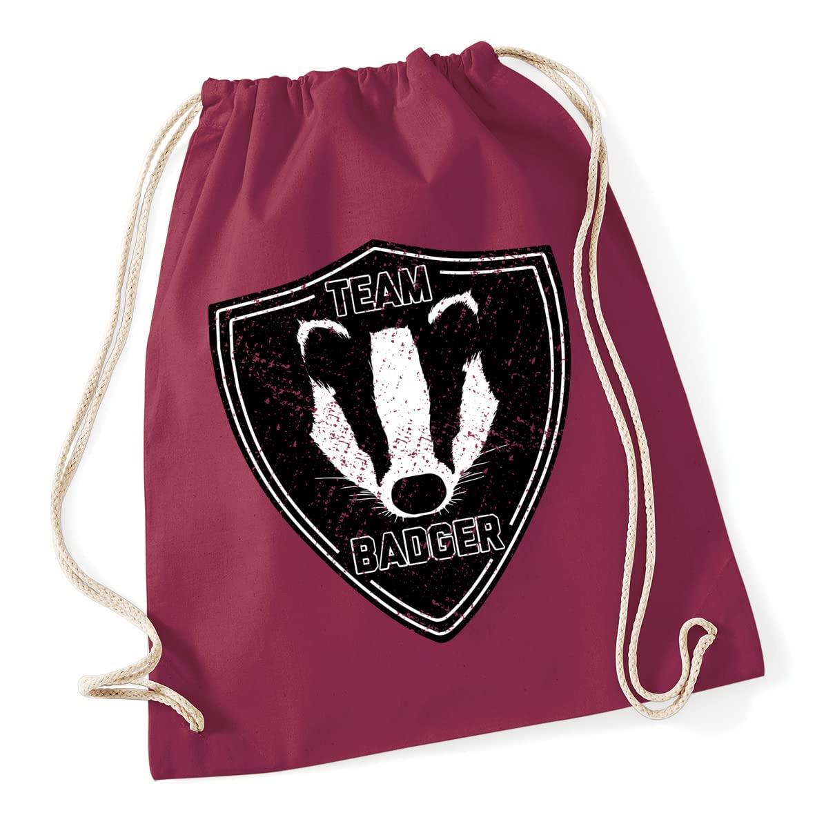 HippoWarehouse Team badger Drawstring Cotton School Gym Kid Bag Sack 37cm x 46cm, 12 litres