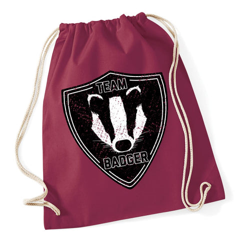 HippoWarehouse Team badger Drawstring Cotton School Gym Kid Bag Sack 37cm x 46cm, 12 litres