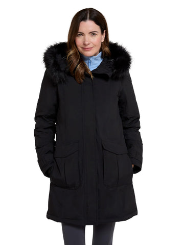 Mountain Warehouse Aurora Womens Down Jacket - Waterproof & Breathable Ladies Puffer Coat with Taped Seams & Down Proof Lining - for Spring Summer, Camping Black Women's Size 6