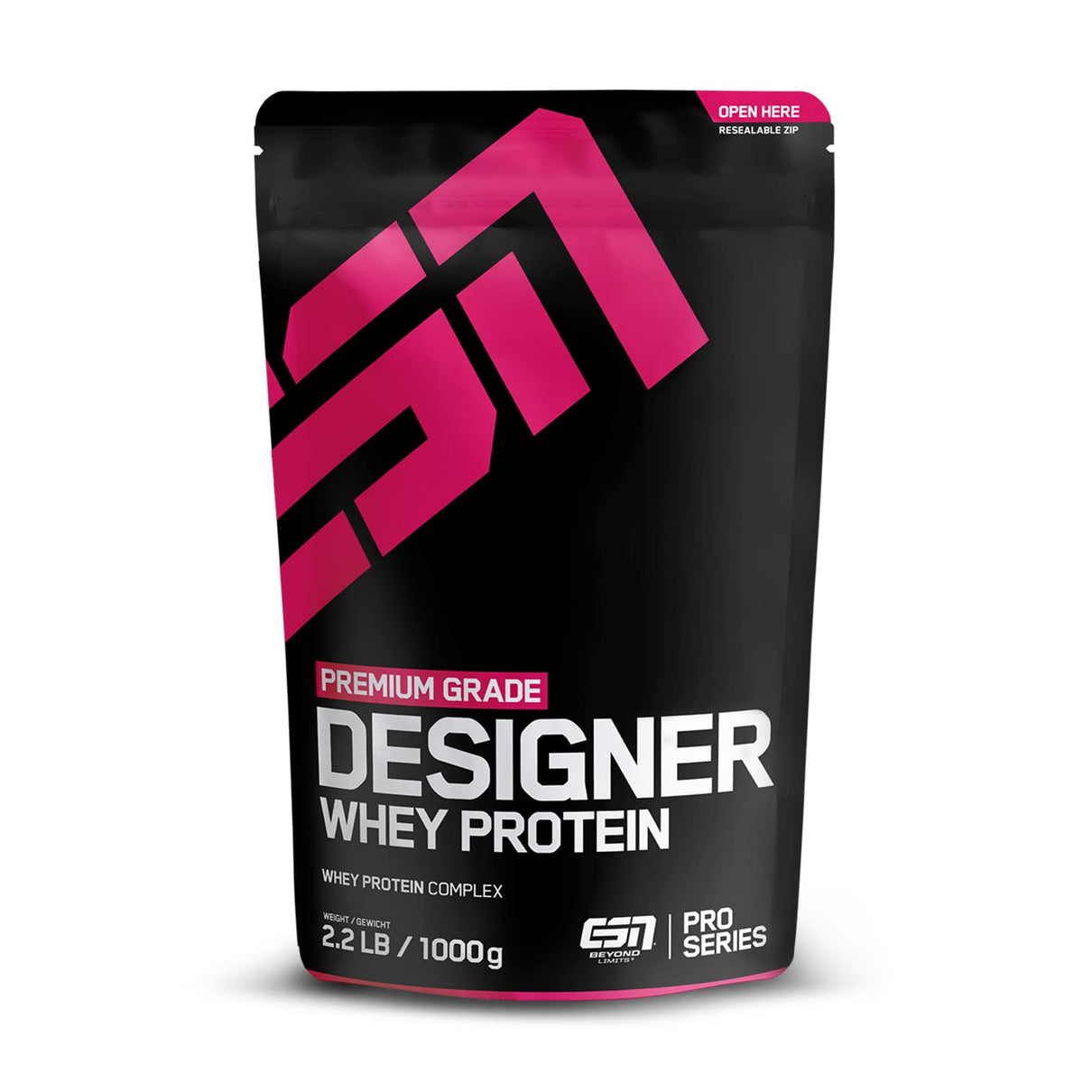 ESN Designer Whey Protein Powder, Cherry Yogurt, 1000 g, 2.2 lbs, 33 Servings - Muscle Building and Recovery Powder Made in Germany, Laboratory Tested