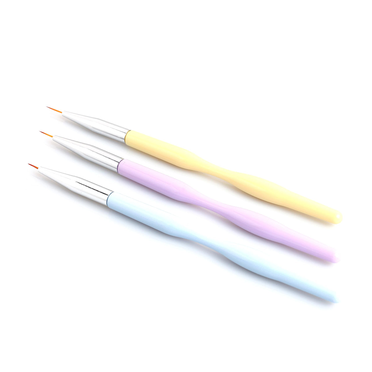 Nail Art Liner Brush Set - Create Stunning Nail Art Designs at Home (7mm, 9mm, 11mm) | Global Fashion | (SET)
