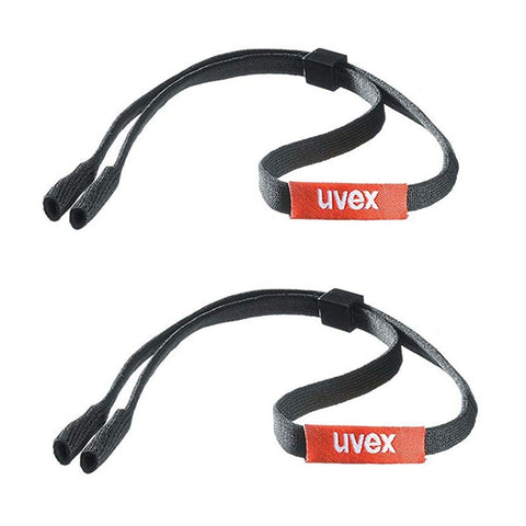 Uvex Sports Strap (2 Pack) - Black, Made of Polyester and Elastane, Comfortable and Lightweight