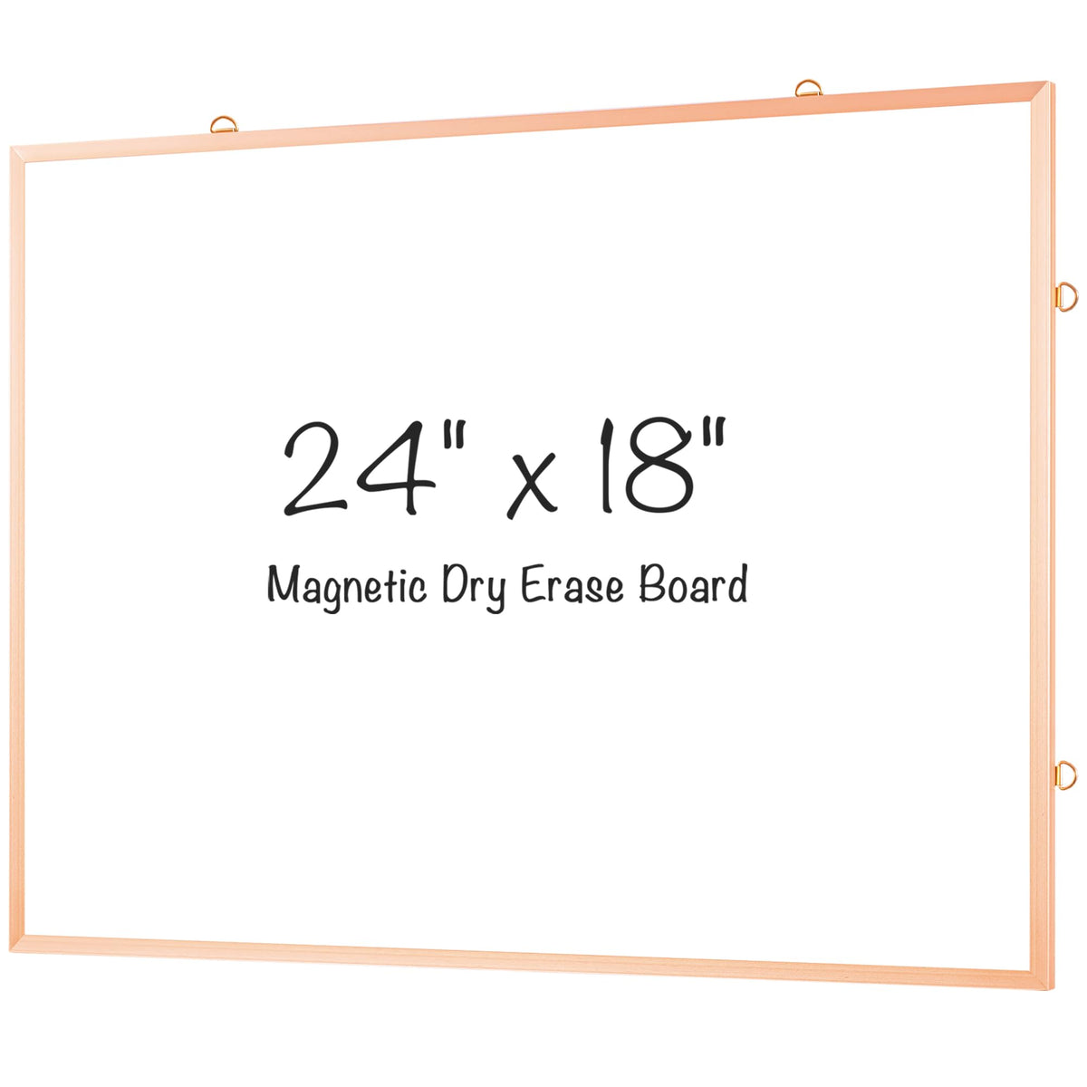 ARCOBIS White Board Dry Erase for Wall, 24" x 18" Magnetic Dry Erase Board with Champagne Gold Aluminum Frame, Hanging Whiteboard for to Do List, Home Office, Kitchen, School