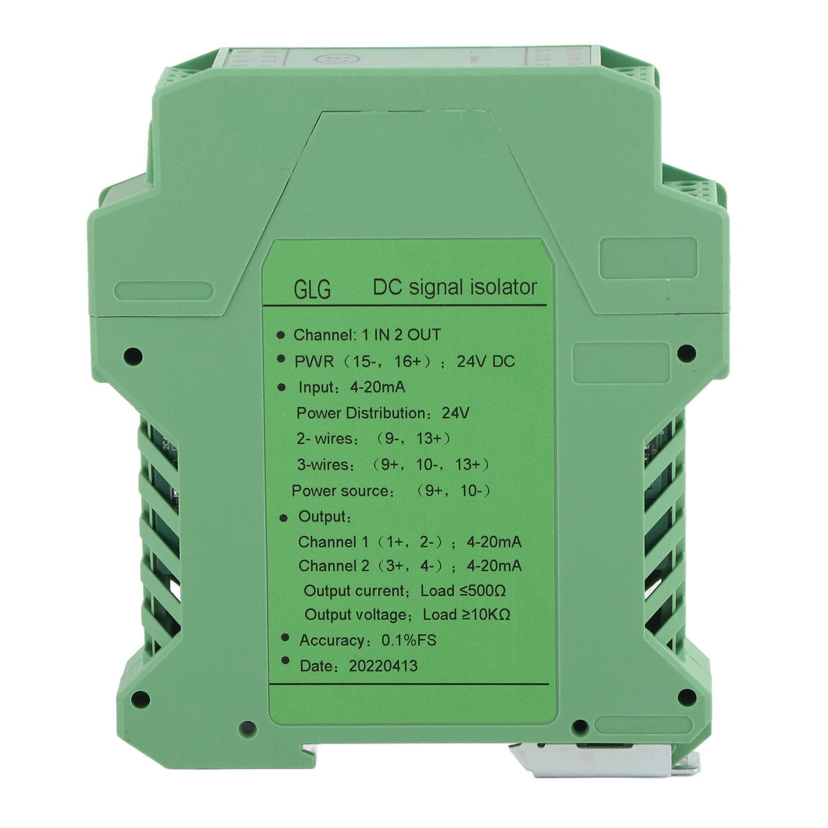 DC Current Isolation Transmitter, DC 24V DC Current Isolator Transmitter 4-20mA PLC Detect Conditioner for Industrial Equipment (One into two out 4-20mA to 4-20mA)