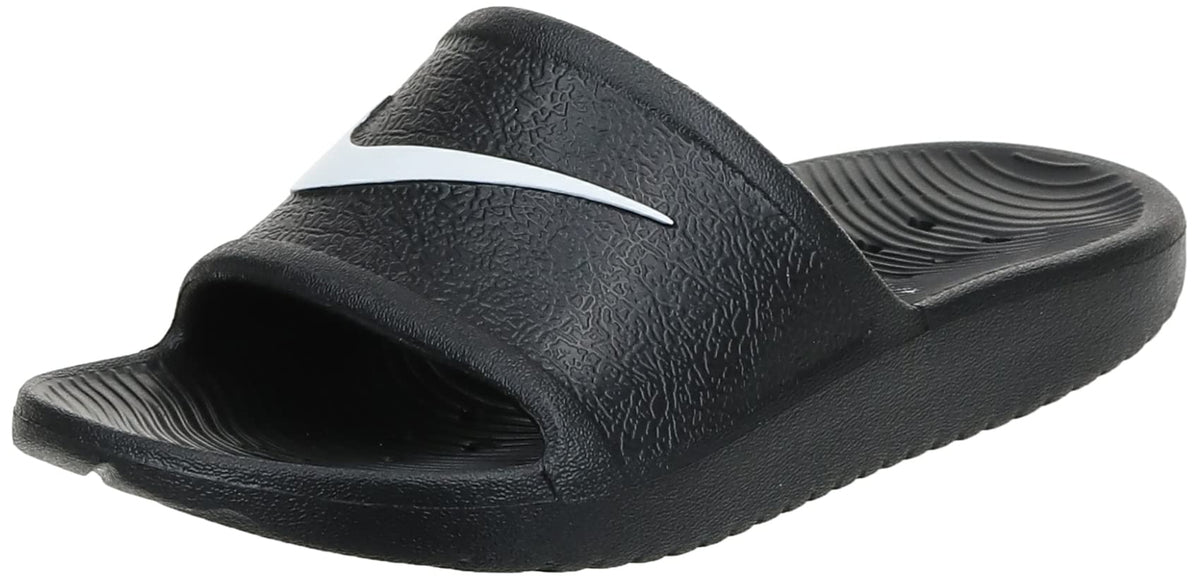 NIKE Unisex Kid's Slide Sandal, Black White, 32 EU