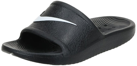 NIKE Unisex Kid's Slide Sandal, Black White, 32 EU