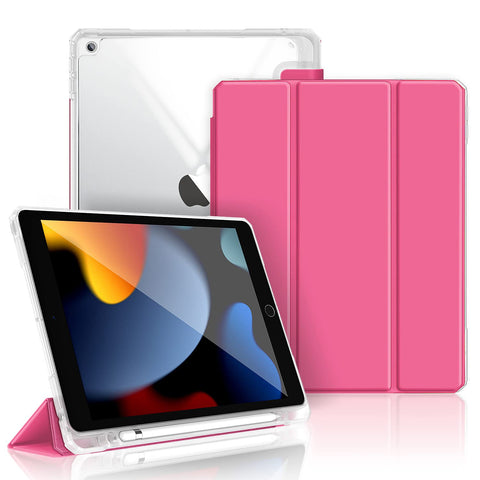 Gahwa iPad 10.2 inch Case 9th Generation 2021/ iPad 8th Generation 2020/ iPad 7th Generation 2019 Case (Clear Back Cover, Watermelon Red)