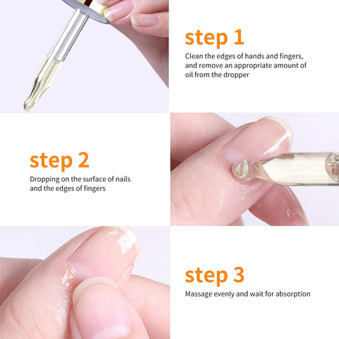 Nail Cuticle Oil for Nail Care - Cuticle Oil with Organic Vitamin E & B, Cuticle Oil for Nails, Nail Oil Soothe Moisturize with Dropper Design to Prevent Nail Cracking and Dry