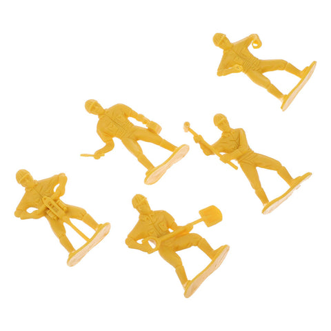 EXCEART Tiny Engineering Man Model Toy Street Signs Playset Traffic Signs Playset Construction Model Toys Construction Site Pretend Play Toy Cake Topper for Children Play 45pcs