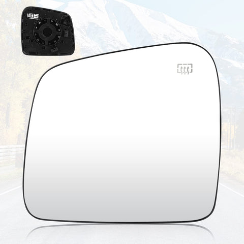 Youxmoto Mirror Glass Left Driver Side Fit For Jeep Grand Cherokee 2011 2012 2013 2014 2015 2016 2017 2018 Heated Side Mirror, w/Backing Holder, fit 68092051AB