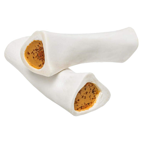 Redbarn Filled Dog Bones | Natural Long-Lasting Dental Treats; Suitable for Aggressive Chewers | Large (6") - 3 Bones (Cheese N' Bacon)