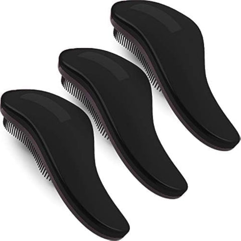 79Style Detangling Hairbrush Comb Glide Thru No Pain Detangler For Curly, Wavy, Thick, Thin, Wet, Dry and Straight Hair (3Pcs Black)