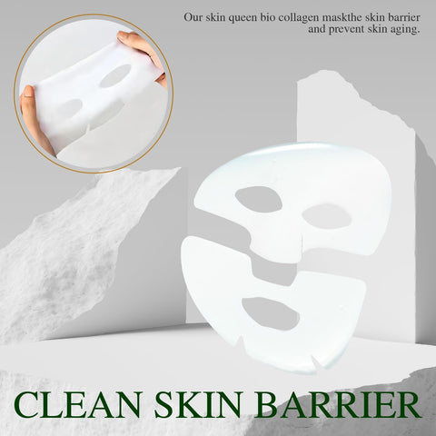 Generic 6PCS Bio Collagen Face Mask, Bio-Collagen Deep Mask, Pure Collagen Films Korean Deep Hydrating Firming Overnight Hydrogel Mask, Improve Moistur, Elasticity and Wrinkle