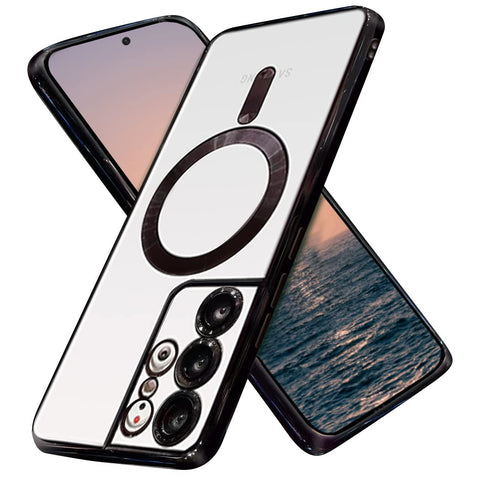 XLHLKP Magnetische SchutzhÃ¼lle fÃ¼r Samsung Galaxy S21 Ultra HÃ¼lle, Samsung S21 Ultra HÃ¼lle 5G, RÃ¼ckseite, schlanke HÃ¼lle fÃ¼r Samsung S21 Ultra in 6.8 Zoll (17.3 cm) (magnetisch) Schwarz)