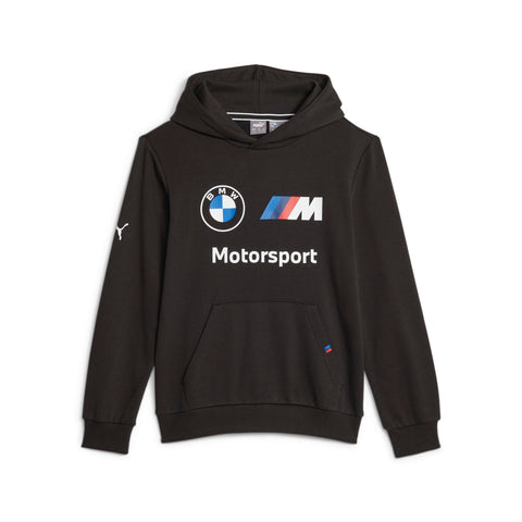 PUMA Unisex Child Bmw M Motorsport Hoodie Sweatshirt, Puma Black, Medium US