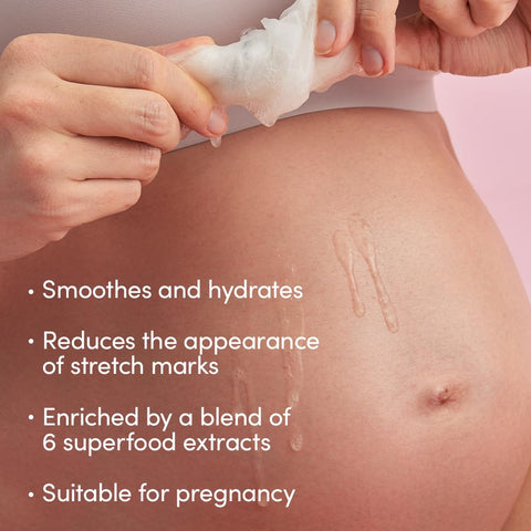 Evereden Soothing Belly Mask for Stretch Marks - 2nd/3rd Trimester Size | 1 count | Belly Mask for Pregnancy | Clean Pregnancy Skincare | Non-toxic and Fragrance Free