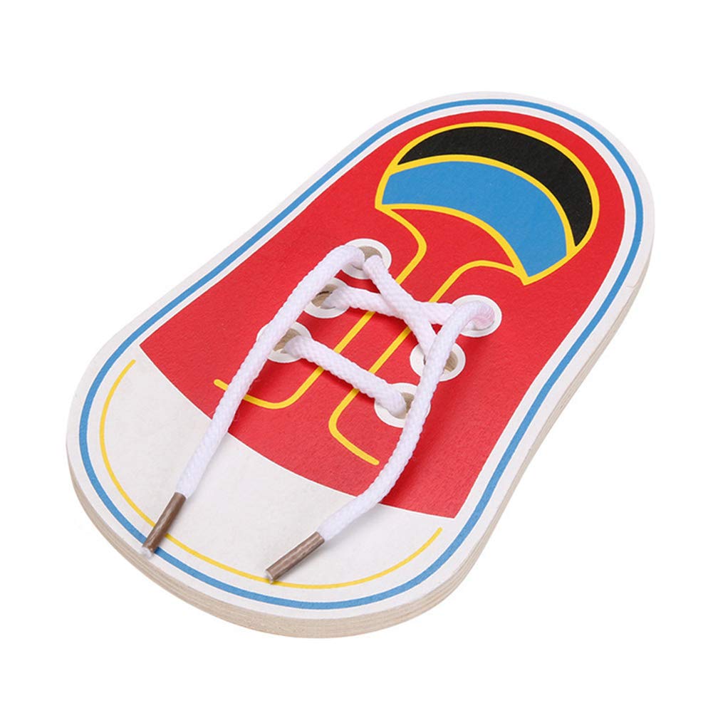 YSoutstripdu Wooden Learn To Tie Your Own Shoes Kits For Kids | Threading Lacing Shoes Training Board Kids Toddler Early Learning Toy