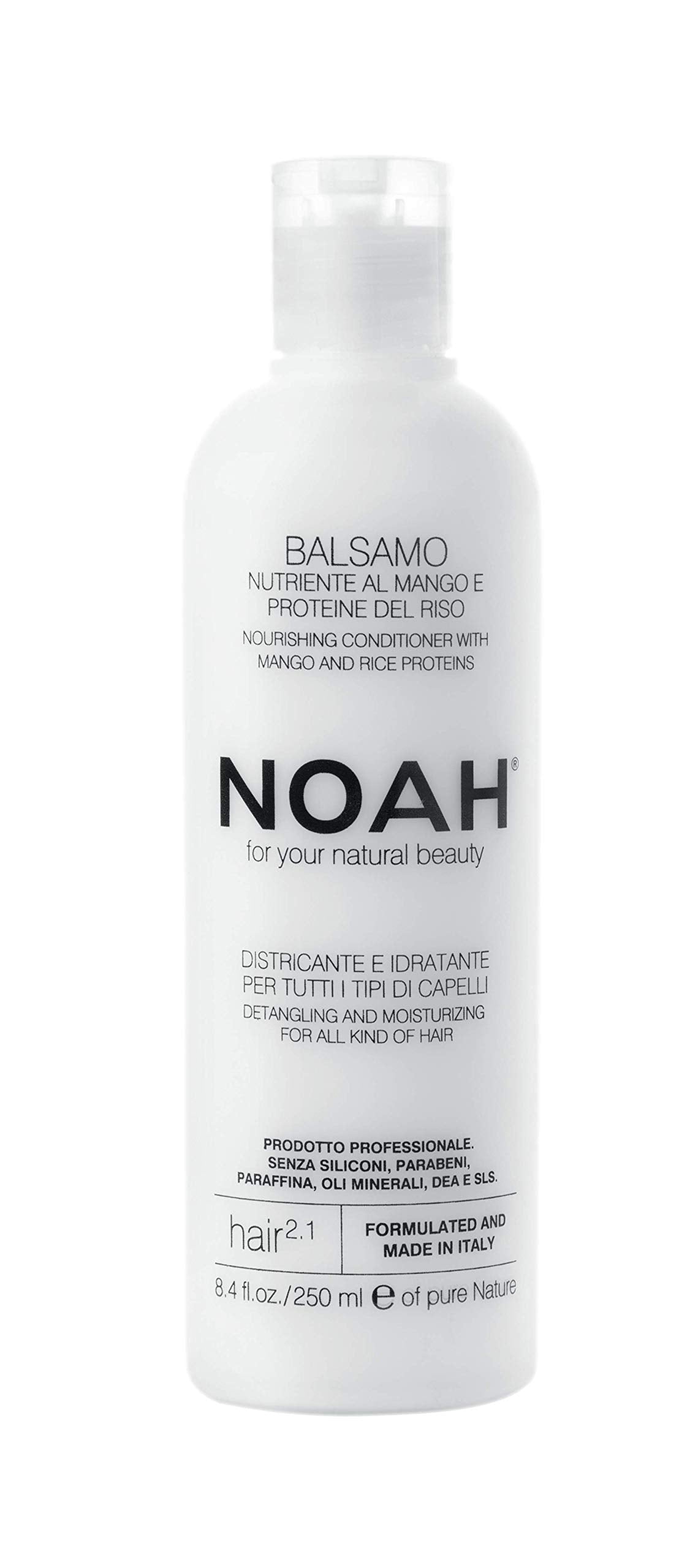 Noah Hair - 2.1 Nourishing Conditioner with Mango - Organic Conditioner - With Hydrolized Rice Protein - Detangling Conditioner - Hair Care for Natural Beauty - 8.5 fl.oz (250 ml) (Mango)