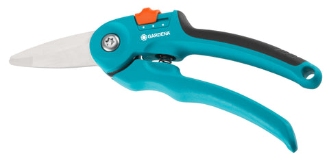 Gardena City Gardening Balcony Shears: Plant Shears with Stainless Steel Blades for Cutting Flowers/Herbs/Twigs, Single-Hand Safety Lock, Two Handle Positions, Two-Level Handle (8707-20)