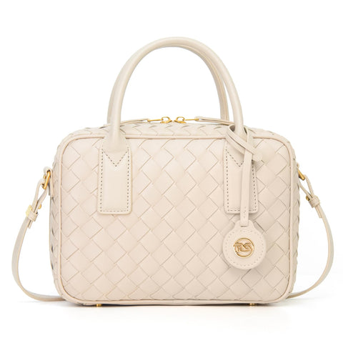 Woven Crossbody Bags for Women Leather Purses Totes Satchel Woven Top Handle Shoulder Bag Weaved Hand Clutch Purse for Lady