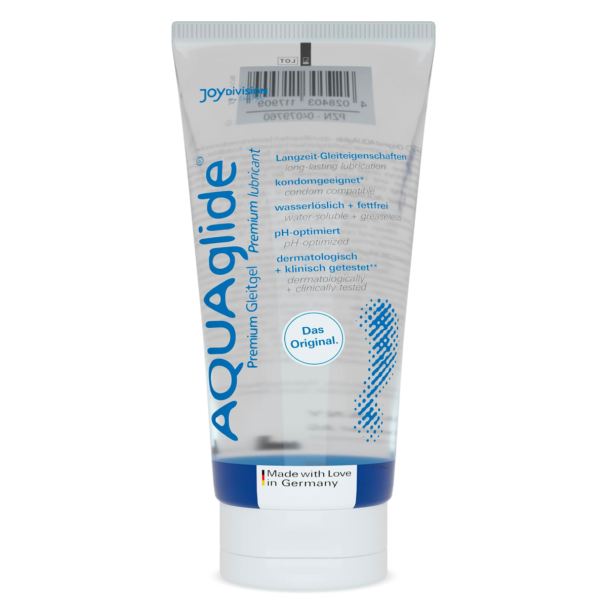 Joydivision AQUAglide 50 ml Lubricant Natural, Odorless & Transparent, Water-Based & Crystal-Clear Lubricant, Suitable for Latex Condoms.