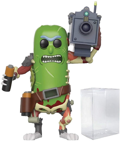 Funko Pop! Animation: Rick and Morty - Pickle Rick with Laser Cannon #332 Vinyl Figure (Bundled with Pop Box Protector Case)